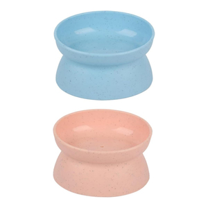 ชามเซรามิกสำหรับสัตว์เลี้ยงสุดหรูรักษ์โลก ดีไซน์ใหม่ หลายสี ชามยกสูงสำหรับสุนัขและแมว ปากชามเอียง - Product Image 1