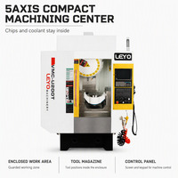 Centre d'usinage vertical CNC 5 axes Leyo U200, course de 330 mm, machine de fraisage CNC pour métaux, style Fanuc Robodrill