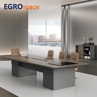 EGROspace Mobilier sur mesure haut de gamme en placage de bois, table de formation et de conférence de luxe pour bureau
