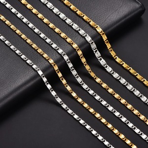 Collier en acier inoxydable couleur or/argent, style hip-hop tendance, chaîne longue torsadée, accessoires de bijoux en métal - Product Image 2