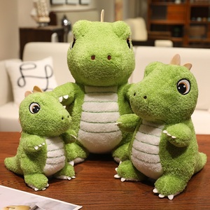 Vente en gros de jouets en peluche dinosaures amusants au design de dessins animés, 25 cm, 35 cm, 45 cm, avec de grands yeux mignons - Product Image 6