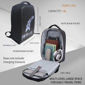 PANFHGFG LED Cycling <b>Backpack</b> 15.6 Laptop Compartment Waterproof Softback Unisex Shoulder <b>Straps</b> - Product Image 5