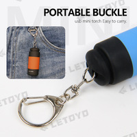 Mini porte-clés poche torche USB Rechargeable lumière LED lampe de poche lampe étanche porte-clés lumière poche torche porte-clés torche