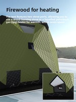Cabane de pêche sur glace hexagonale, camping en plein air, pêche hivernale, imperméable, 800 mm, poteaux en fibre de verre quatre saisons, tissu Oxford