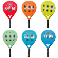 Raquette de tennis et de padel OEM en gros, personnalisée, surface en fibre de carbone 3K/12K/18K, noyau en mousse EVA, forme goutte d'eau, portable pour la plage