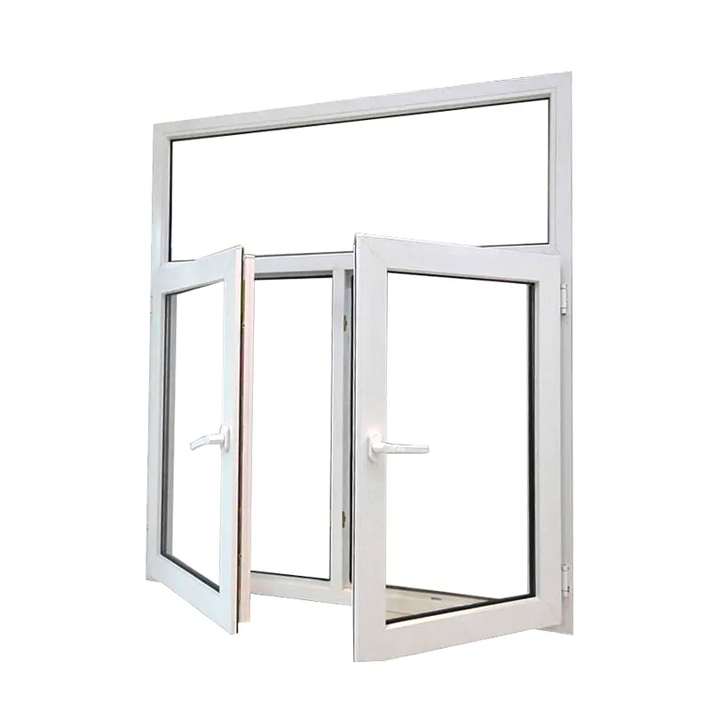 Fenêtres à battants en PVC de haute qualité, fenêtres à Double vitrage, fenêtres en plastique blanc en acier, prix compétitifs