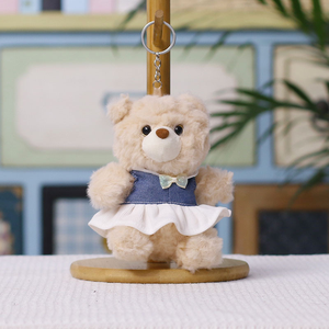 En gros, porte-clés pendentif <span class=keywords><strong>ours</strong></span> en peluche mignon avec jupe en jean, <span class=keywords><strong>ours</strong></span> de dessin animé personnalisé, jouet en peluche doux <span class=keywords><strong>et</strong></span> moelleux, animal en peluche OEM - Product Image 3