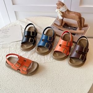 Sandales confortables pour enfants et filles, à bout ouvert, avec double boucle réglable, idéales pour la plage, les sorties et la marche quotidienne - Product Image 1