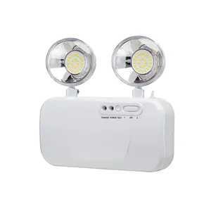 2X10W Brazil Chile Peru Mexico selling Dual heads wide voltage Lithium battery 1200lm 2200lm 3000lm emergency lights