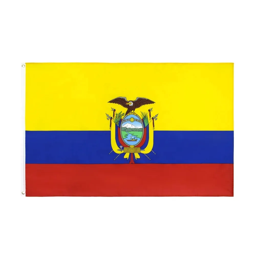 Wholesale Custom Size Outdoor 3*5ft 3x5 Ft Country Banners Ecuador Flag of Ecuador