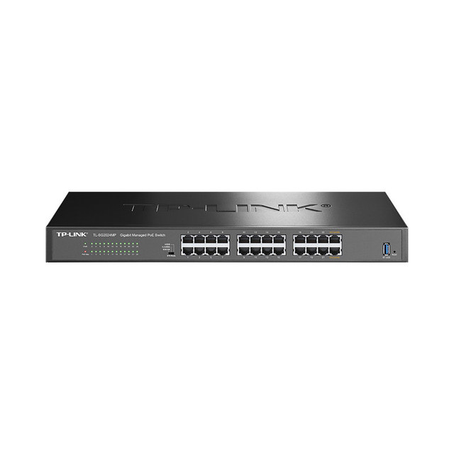 TP-LINK TL-SG2024MP Full Gigabit PoE Switch 24-Port VLAN 48V 190W High-Power Supply 10/100/1000Mbps AP Panel Monitoring