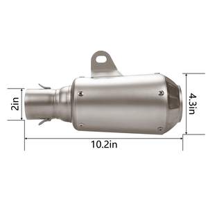 Silenciador de Escape Universal Personalizable de Acero Inoxidable de 38-51 mm para Motocicleta, Scooter, Dirt Bike - Product Image 2