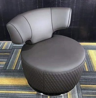 Fauteuil moderne en tissu velours et mousse, avec structure en acier inoxydable, idéal pour chambre, salon, chaise longue, hôtel, appartement, salle à manger