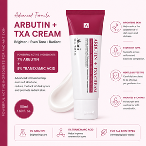 Crème à l'arbutine et à l'acide tranexamique Akaril |   <span class=keywords><strong>Correcteur</strong></span> de taches brunes, éclaircissant, unifie le teint, atténue l'hyperpigmentation, crème pour le <span class=keywords><strong>visage</strong></span> 50ml - Product Image 6