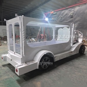 White Electric Funeral Hearse with <b>Chrome</b> Details New Energy Hearse Car Electric Funeral Car Funeral Hearse - Product Image 4