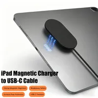 Cable de Carga Magnético para iPad USB-C, Estación de Carga Rápida de 18W/35W con Puerto Libre para Transferencia de Datos, Cargador Portátil de Viaje