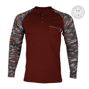 卸売水分ウィッキングFRシャツ難燃性シャツ5.5オンス綿100% CAT2難燃性ヘンリーシャツ - Product Image 5