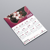 Calendriers personnalisés de haute qualité, imprimés en couleur, sur carton offset, designs personnalisables, calendriers mensuels/quotidiens/annuels, offset