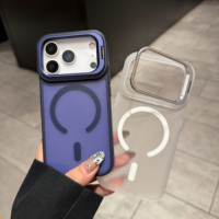 Coque magnétique Hotsale pour téléphone portable avec support d'objectif, toucher doux, pour iPhone 18 Pro Max 16 15 et Samsung S26 Ultra