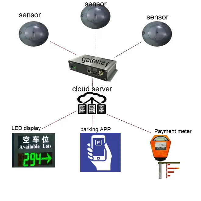 Rosim Zijn Lora Draadloze Magnetische Parkeerplaats Detectie Sensor Voor Op Straat Outdoor En Indoor Smart Parking Systeem