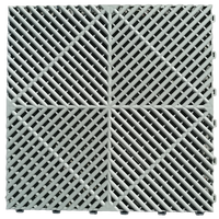 Dalles de sol de garage modernes en PP antidérapantes, à emboîtement par clic, avec drainage, pour le detailing automobile et les centres de lavage de voitures
