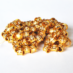 Anillos de aluminio rectos de oro de 5mm de alta Qulaiyt de fabricación directa, anillos de Paloma personalizados, anillos de pájaro, accesorios para patas de loro - Product Image 3