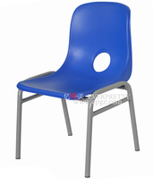 Mobilier scolaire de maternelle chaise d'étudiant simple à cadre en métal en plastique portable mobile ergonomique avec ISO