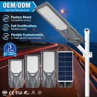 공장 가격 태양광 램프 방수 LED 조명 모션 센서 포함 야외 정원 가로등 100W 200W 300W IP65 야외 태양광 램프
