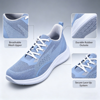 Chaussures de sport personnalisées pour hommes et femmes, printemps-automne, respirantes, en maille, souples, confortables, légères, décontractées