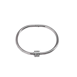 Bracelets de mode en acier inoxydable plaqué or 18 carats avec zircon électrolytique pour femmes, vente en gros - Product Image 5