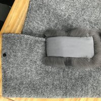Manteau trench en cachemire pour femmes avec ceinture et col en fourrure véritable, motif uni, respirant, en laine de mouton, pour l'hiver