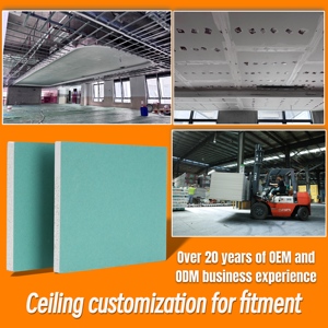 Bán buôn 9.5mm/12mm trần thạch cao chống ẩm tấm thạch cao vách thạch cao - Product Image 5