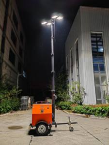 7M 4*400W/1000W LED移動式ライトタワー 6KWディーゼル発電機搭載ライトタワー 2年保証付き - Product Image 5