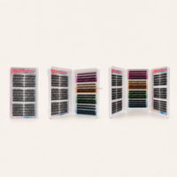 Kit di Ciglia a Ciuffetti Personalizzabili all'Ingrosso, Ciglia a Ciuffetti con Etichetta Privata, Kit di Extension Pre-Tagliate con Curvatura C e D