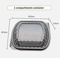 Micro-ondes Jetable 3 Compartiment Bento Box PP PE Matériel À Emporter Conteneurs D'emballage Alimentaire Couvercles pour Sushi Gelée Nouilles