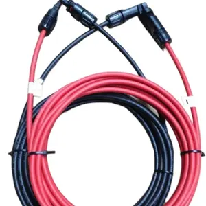 Cable de extensión solar macho y hembra, cable fotovoltaico a prueba de agua para sistema solar, conector de alimentación de 5 pines, cable solar fotovoltaico