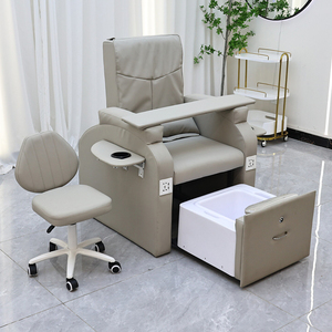 Salon Waterless Foot Care Bath Chair Modern Electric Reclining Pipeless Sofa Spa Pedicure Chair No Plumbing with Stool Set - Product Image 4