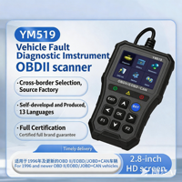 Outil de diagnostic automobile avec lecteur de codes, compatible avec diverses marques de voitures, prise en charge multilingue. Modèle YM519 OBDII/CAN