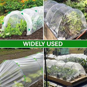 Garden Hoop Set for Row Cover Rust-proof Fiberglass Greenhouse Hoops with Clips and Stakes for Garden Netting Frost <b>Blanket</b> - Product Image 6