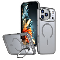Nouvelle Coque de Téléphone 2025, Compatible iPhone 17 Pro Max avec Support d'Objectif + Coque Magnétique Transparente, Compatible iPhone 17 AIR