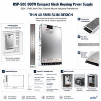 Alimentation électrique PFC personnalisée RSP-500-24 AC DC 500W 24V 21A SMPS, alimentation à découpage mince, industrielle, sortie simple, réglable