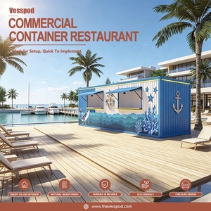 Günstiger Vorgefertigter 20 FT Stahlkonstruktion Wasserdichter Schnell Installierbarer Versandcontainer Kaffeebar Restaurant Luxus Werkstatt/Büro - Product Image 1