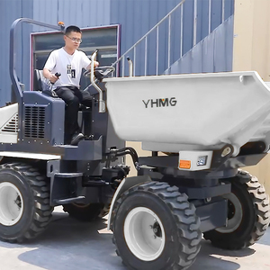 Fir Mini Dumper truk pemuat 4X4 roda 260 ember putar taksi mengisi sendiri mesin Kubota Eaton pompa hidrolik daya tinggi - Product Image 5