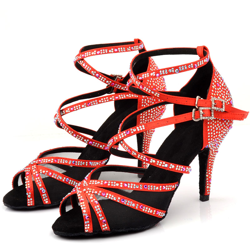 Custom Women's Latin Dance Shoes Salsa Ballroom Ladies High Heels Women Wedding Shoes