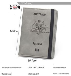 ปกหนัง PU สำหรับพาสปอร์ตเดินทางออสเตรเลีย พร้อมช่องใส่บัตร  สกรีนโลโก้ได้ - Product Image 2