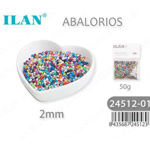 Perline Ilan 2mm Multicolore 50g per Lavori Artigianali - Product Image 1