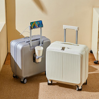 Valise de voyage multifonctionnelle populaire à ouverture frontale et latérale de 18 pouces avec porte-téléphone et porte-gobelet, vente en gros d'usine