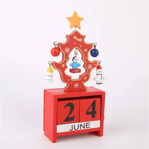 Nouveau calendrier de Noël boîtes de l'avent décoration en bois de Noël cadeaux ornement d'arbre