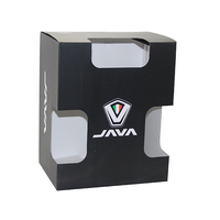 Boîte de présentation rigide en carton avec logo personnalisé, emballage rectangulaire noir avec fermeture magnétique