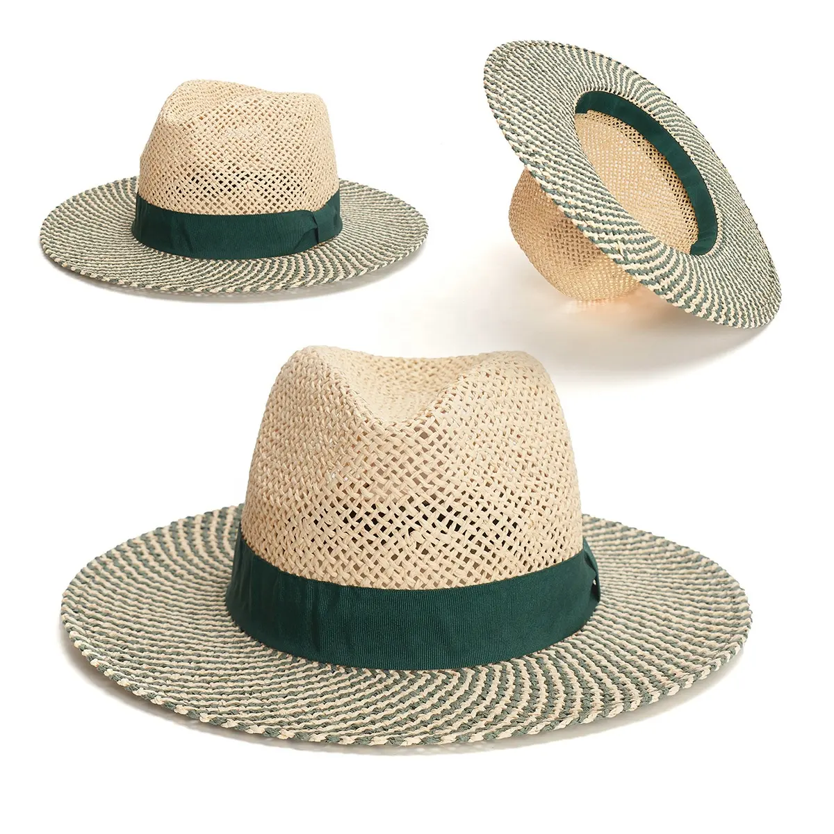 Wholesale Fashion Beach Custom Logo Paper Panama Straw Hat